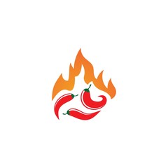 Hot Chili illustration logo vector