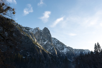 Yosemite National Park Mountains in the winter