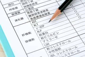 健康診断検査項目の確認