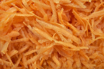 Grated carrot, for backgrounds or textures