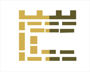 Creative C alphabet design icon