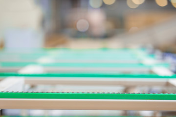 The mechanism of the automatic line. Automated industrial production.