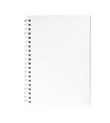 A separate notebook on the background. Clipping path.