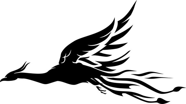 Bird Art Flying Silhouette Design