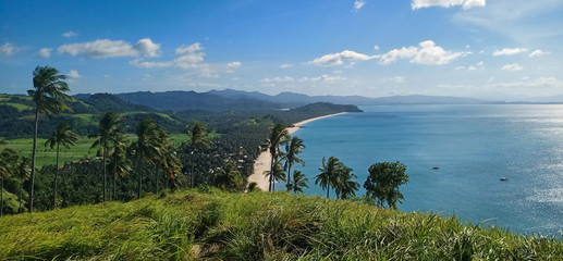 Exceptional view on the coast of the Palawan island, close to San Vicente. Philippines.