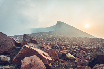 Crater of volcano Telica
