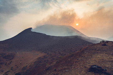 Sunset over volcao Telica