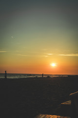 Sunset at the pacific ocean