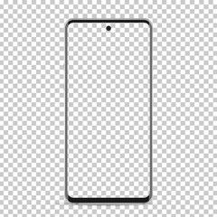 Smartphone mobile mockup  background and screen png and isolated on background.