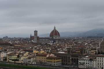 Fototapeta na wymiar Image of View of Florence on a cloudy day