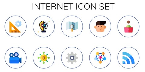 internet icon set