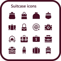 suitcase icon set