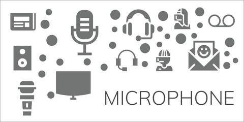 microphone icon set