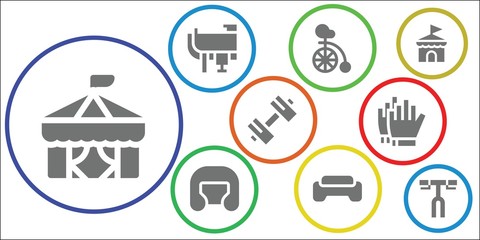 Modern Simple Set of bicycle Vector filled Icons