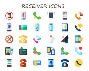 receiver icon set