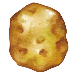 水彩風のジャガイモのイラスト