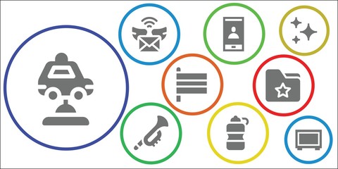 Fototapeta premium Modern Simple Set of button Vector filled Icons