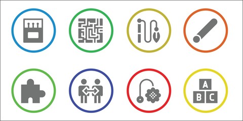 Fototapeta premium puzzle icon set