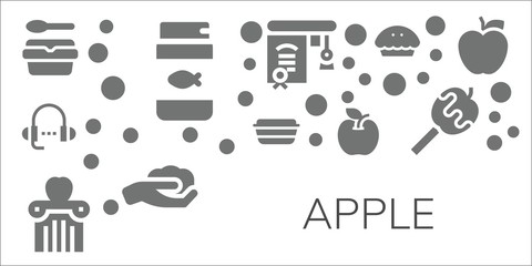 Plakat apple icon set
