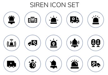 siren icon set