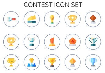 Fototapeta premium Modern Simple Set of contest Vector flat Icons