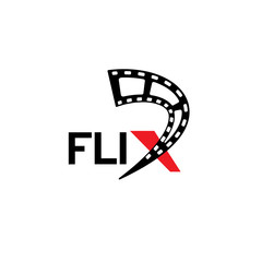 Fototapeta na wymiar Letter X film logo design template