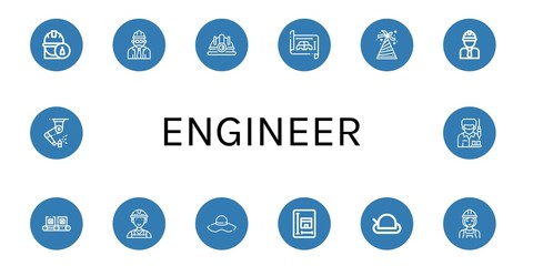 Set of engineer icons