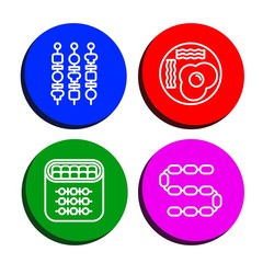 cooked simple icons set