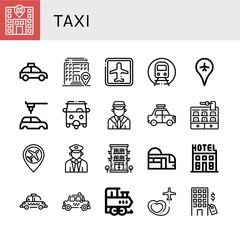 taxi icon set