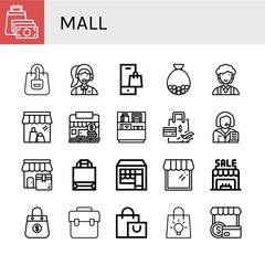 mall simple icons set