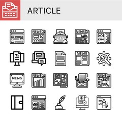 article icon set