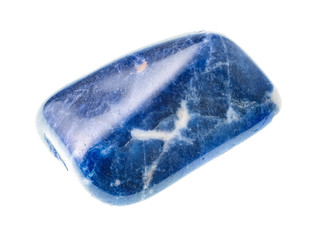 Obraz premium polished sodalite gemstone cutout on white