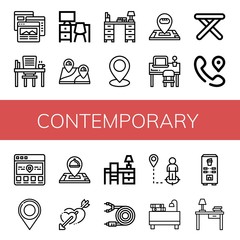 contemporary icon set