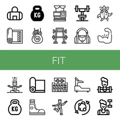 fit icon set