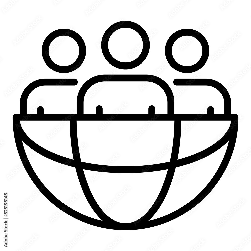 Poster global internship icon. outline global internship vector icon for web design isolated on white backg