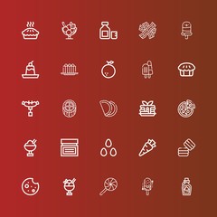 Editable 25 delicious icons for web and mobile