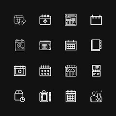 Editable 16 appointment icons for web and mobile