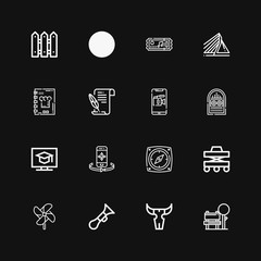 Editable 16 old icons for web and mobile