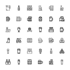 Editable 36 draught icons for web and mobile