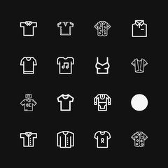 Editable 16 t-shirt icons for web and mobile