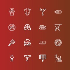 Editable 16 beef icons for web and mobile