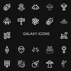 Editable 22 galaxy icons for web and mobile