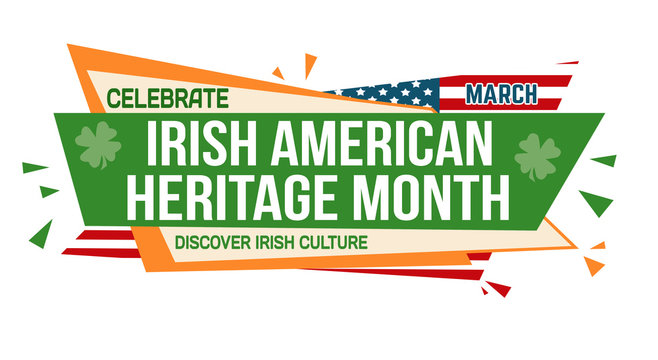 Irish american heritage month banner design