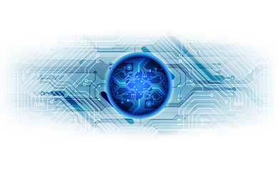 Vector Abstract futuristic circuit board global system, Illustration high digital technology blue color concept