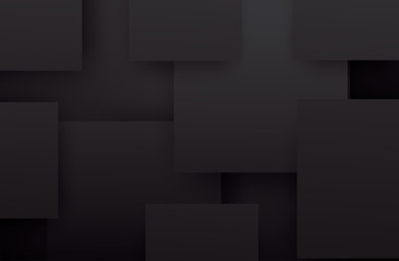 Abstract 3d square vector black line background, grunge surface-illustration.