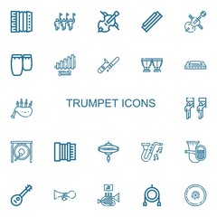 Editable 22 trumpet icons for web and mobile