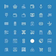 Editable 36 shopping icons for web and mobile