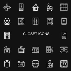Editable 22 closet icons for web and mobile
