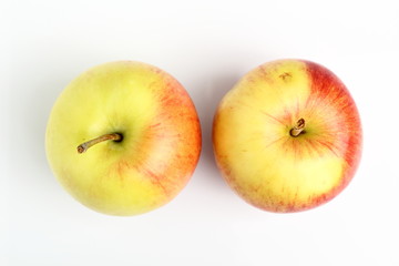 Apples on white background