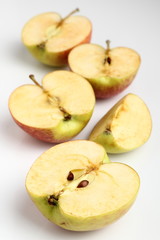 Apples on white background